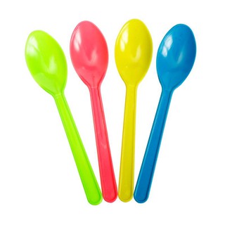 ช้อนไอศครีม คละสี แพ็ค 50 ชิ้น  ดอกบัว Non-Series Assorted Ice Cream Spoon 50-Piece Pack Lotus Non-Series