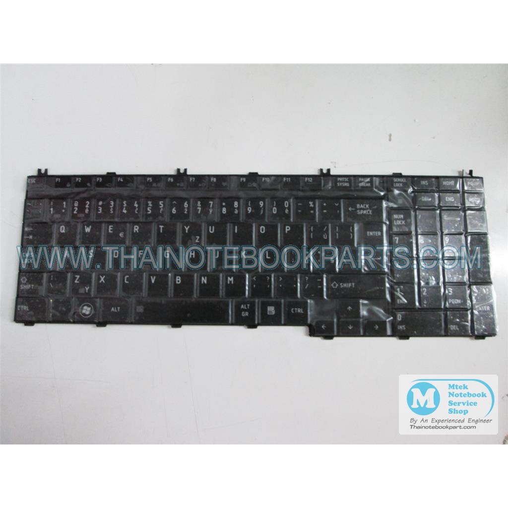 คีย์บอร์ดโน๊ตบุ๊ค Toshiba Satellite L350, L355 - 9Z.N1X82.00C, AET1300020-CZ Notebook Keyboard (สีดำ