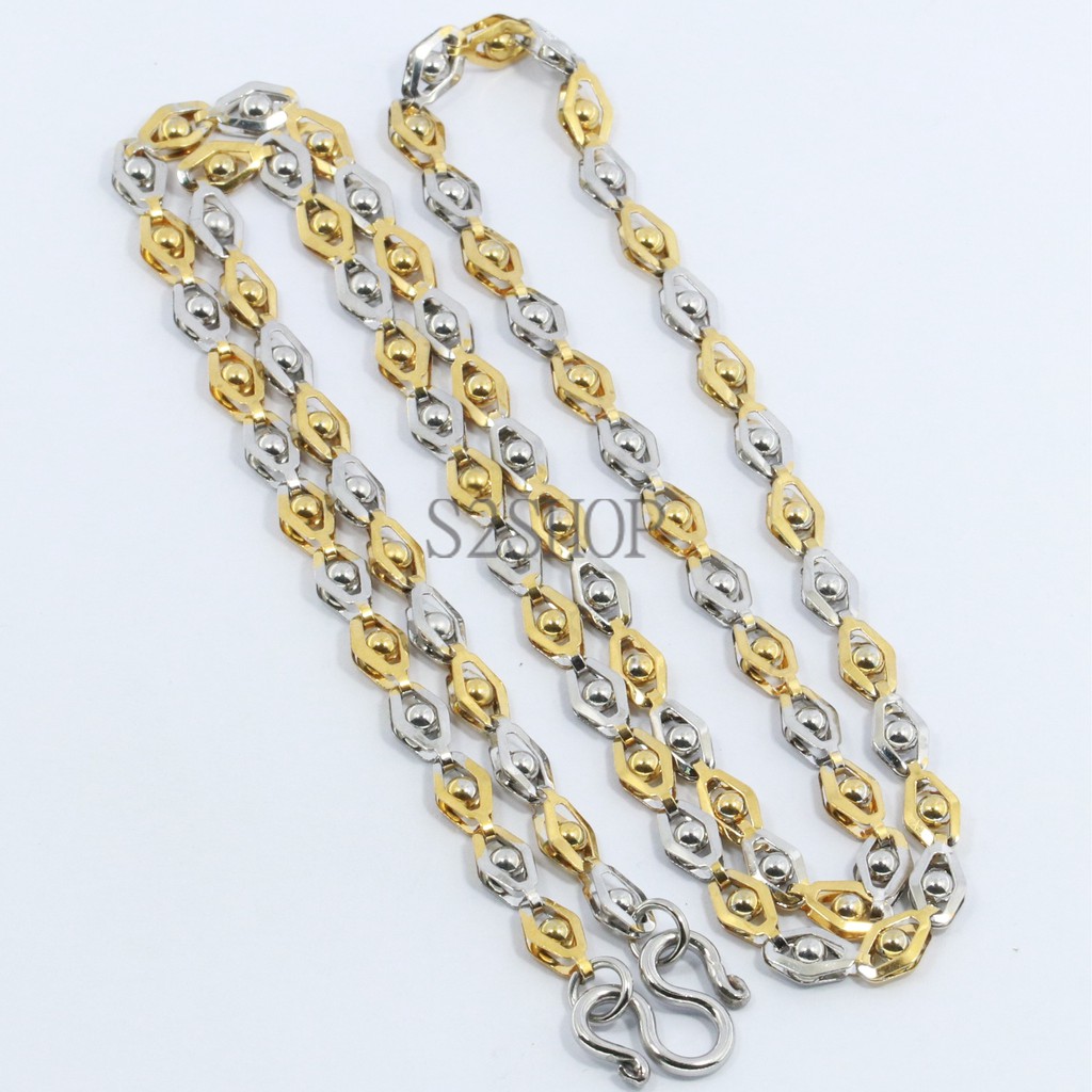 s2shop สร้อยคอสแตนเลสแท้ สร้อยคอพระ ลายดวงตา ได้ 1 องค์ ความกว้าง 4 มม.No.2166