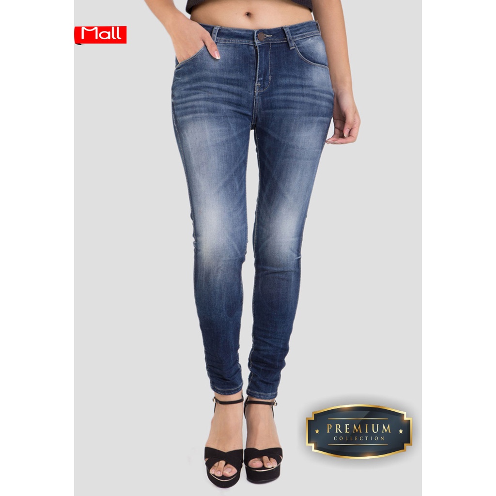 Premium Jeans MY18PA110PK Skinny Jeans สีน้ําเงินเข้ม