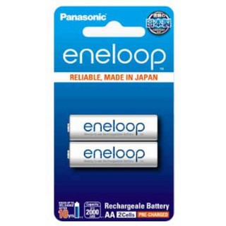 Panasonic Eneloop ถ่านชาร์จ AA 2000 mAh แพ็ค 2 ก้อน