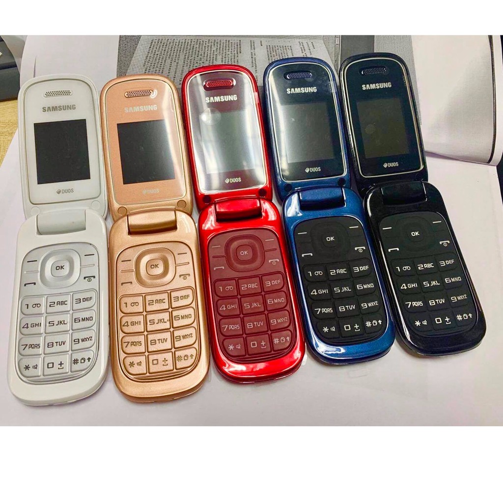 โทรศัพท์มือถือซัมซุง SAMSUNG GT-E1272 ใหม่ (สีขาว) มือถือฝาพับ ใช้ได้  2 ซิม ทุกเครื่อข่าย AIS TRUE DTAC MY 3G/4G ปุ่มกด