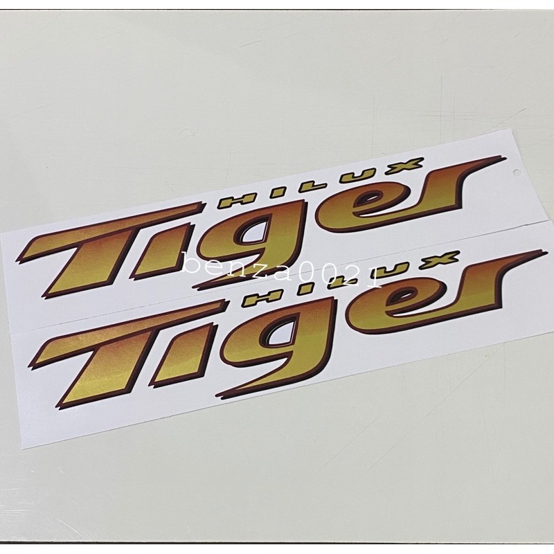 สติ๊กเกอร์* TIGER D4D ปี 2002 ติดข้างท้ายกระบะ Toyota Hilux ( ราคาต่อคู่ มี 2 ชิ้น )
