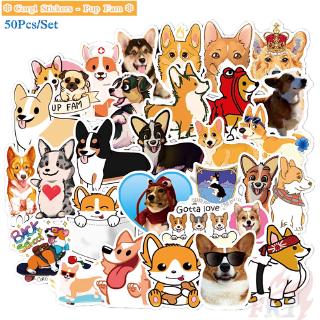 ❉ Corgi Series 04 สติ๊กเกอร์ ❉ 50Pcs/Set Pets Dogs DIY Fashion Mixed Luggage Laptop Skateboard Doodle Decals สติ๊กเกอร์