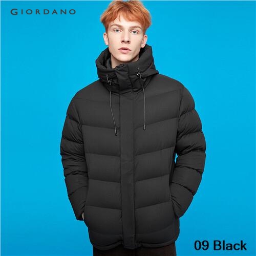 GIORDANO MEN Hooded 90% white goose down jacket 01079705