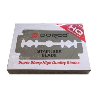 Dorco Stainless Blade ใบมีดโกน ตราดรอโก้ ใบมีด 2คม  1แถวบรรจุ 100ใบ