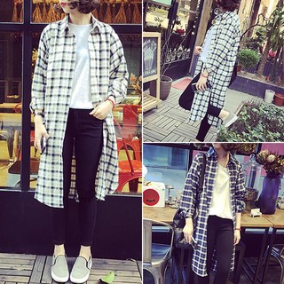 Korean Check Boyfriend Shirt