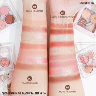 HF170 SIVANNA COLORS CHOOSE HAPPY EYESHADOW PALETTE ซีเวนน่า คัลเลอร์ ชูต แฮปปี้ อายแชโดว์ พาเลต พาเลตอายแชโดว์ 4 สี