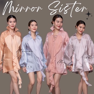 Code : 20217.3 เดรสเชิ้ตตัวสั้น เดรสดีไซน์สวย งานป้าย Mirrorsister