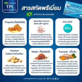 (ร้านค้าบริษัท) Tpl Propolis ทีพีแอล โพรโพลิส วิตามิน เสริมภูมิคุ้มกัน ฟื้นฟูปอดเร่งด่วน ลองโควิด ผิวอักเสบ