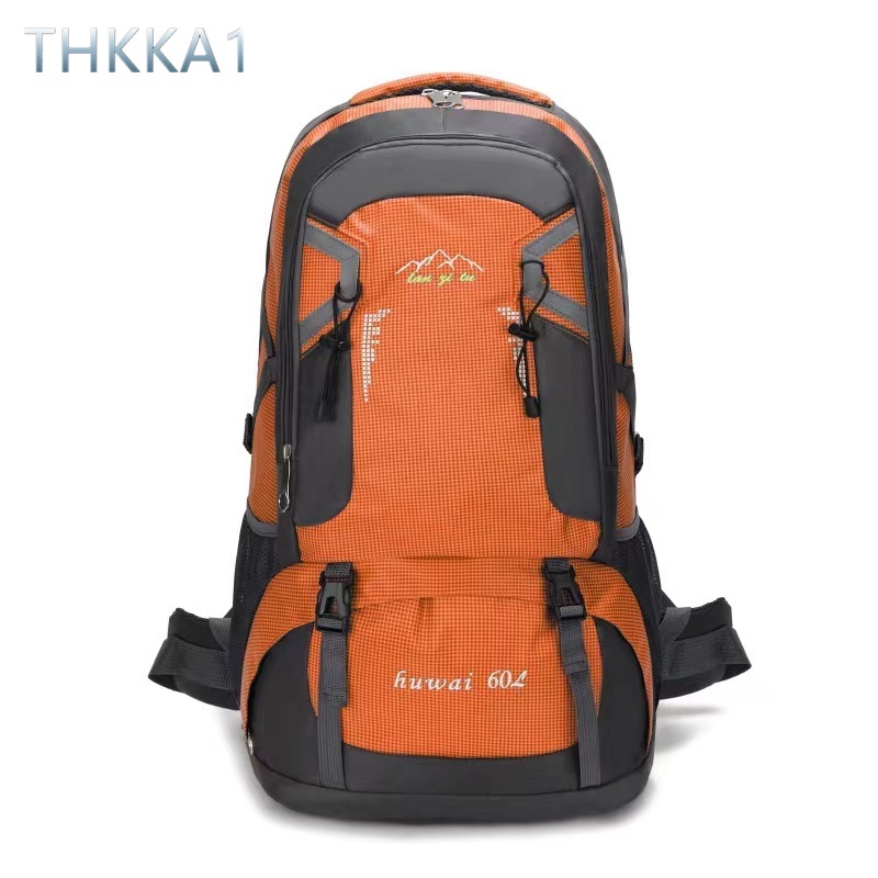 THKK--60L กระเป๋าใส่อุปกรณ์ปีนเขากลางแจ้งความจุขนาดใหญ่ เหมาะสำหรับการเดินทางทุกประเภท กันน้ำและทนต่อการสึกหรอ มี 6 สีให