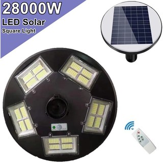 โคมไฟถนน  UFO 20 ทิศทาง  LED  22000W - 28000W Square Light โซล่าเซล Street Light สปอร์ตไลท์ Solar Cell สปอตไลท์ แสงสีขาว