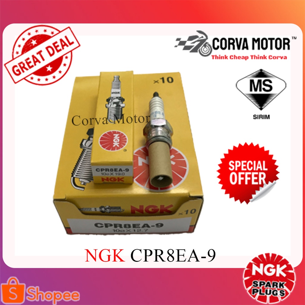 Corva มอเตอร์ Ngk ปลั๊กมอเตอร์ Cpr8Ea-9 Yamaha Lc135 Honda Wave125 Palam Pencuh Ngk Cpr8Ea-9 Spark P