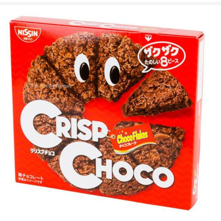 Crisp Choco Crisp Choco chocoflakes 80g. รสช็อคโกแลตนม ขนมยอดฮิตจากญี่ปุ่นกินอร่อยเพลินๆ 80 กรัม