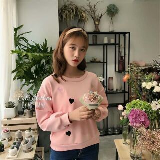 Sweater ปักหัวใจ