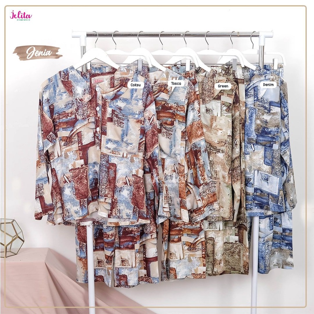 ชุดนอน Jenia Long Negligee Pyjamas โดย Jolita Home Dress