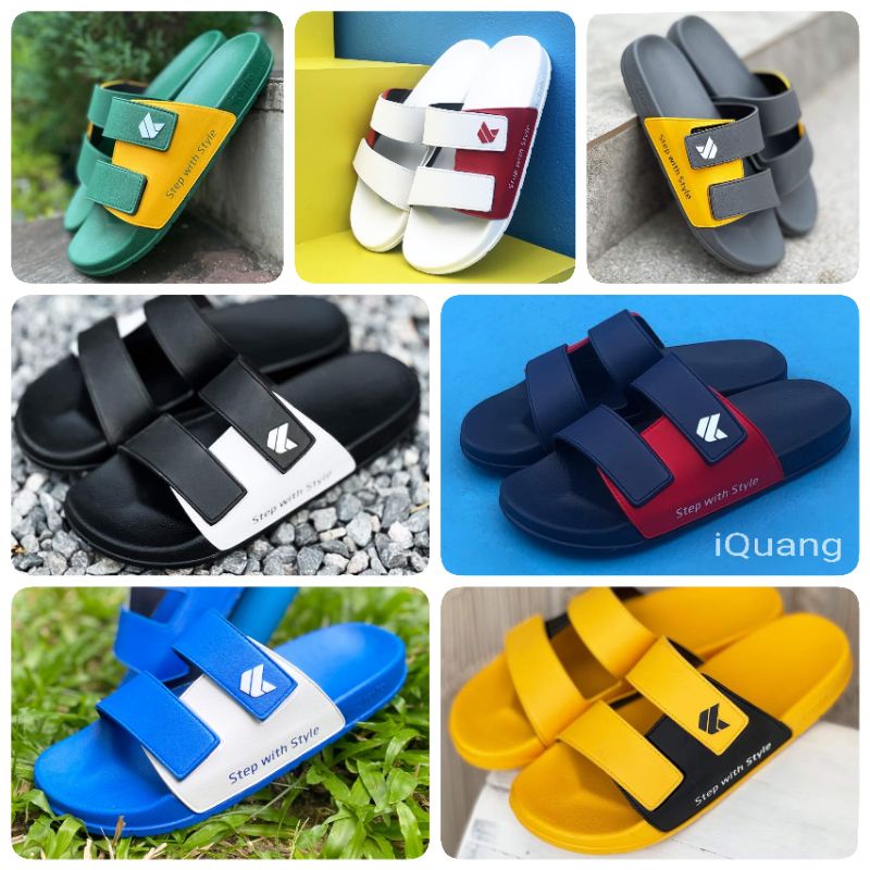 แตะสวมทูโทนKITO​  AH81M AH81W รองเท้าแตะสวม 2เส้น ใส่ได้ทั้งชายหญิง โดนน้ำแห้งไว Size 40-45 Slipper