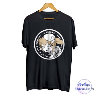 ผู้ชาย เสื้อยืด ผ้าฝ้าย 100% พิมพ์ลาย Arisa ICHIGAYA CHIBI poppin สไตล์ญี่ปุ่น สําหรับปาร์ตี้