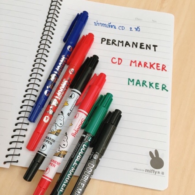 💚ปากกาเขียน CD 2 หัว Permanent Marker SNOOPY M&G💚