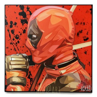 Deadpool #3 เดดพูล Marvel มาร์เวล Super hero อเวนเจอร์ รูปภาพ​ติด​ผนัง ​pop​ art การ์ตูน กรอบรูป แต่งบ้าน ของขวัญ