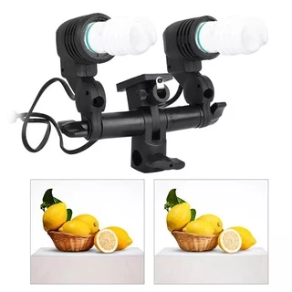 E27 2 in 1 lamp holder หัวต่อไฟสตูดิโอ 2 in 1 E27 Socket lamp holder 100V-240V