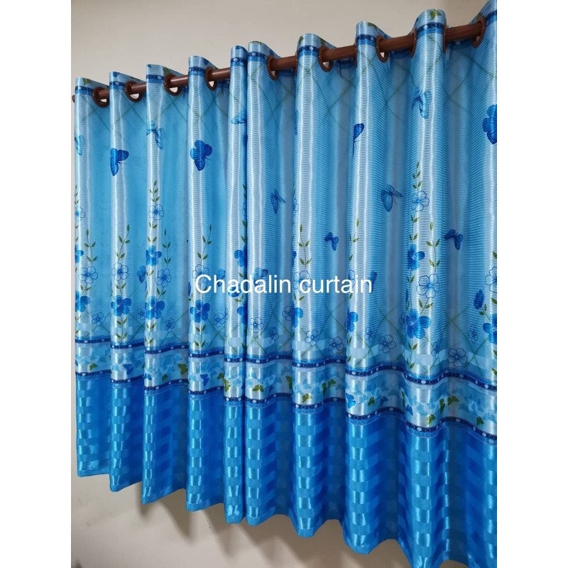 แนะนำ ผ้าม่าน ผ้าม่านแบบตาไก่ สำหรับหน้าต่าง ประตู กั้นห้อง พิมพ์ลายสองหน้ากันยูวี70% ราคาพิเศษ มีเก็บเงินปลายทาง