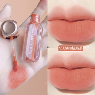 【Ready to Ship】HLLR ลิปสติกเคลือบแก้วโปร่งใส Matte Velvet ลิปสติกกันน้ำ