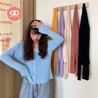 🧡ใหม่ 8175🌺ใส่สบาย เสื้อคลุมไหมพรมแขนยาว กระดุมหน้า ผ้านิ่ม🌺