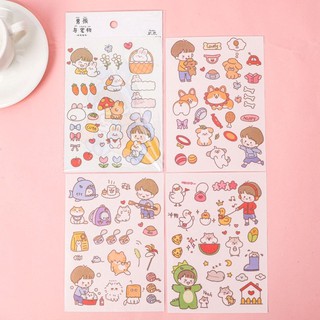 421416 สติ๊กเกอร์ ลายน่ารัก สไตล์สร้างสรรค์ สำหรับตกแต่ง
