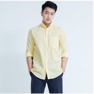 เชิ๊ตแขนยาว สีพื้น ผ้าอ๊อกฟอร์ด (Oxford Shirt)