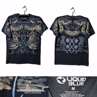 เสื้อ Liquid Blue ลาย Rattler Strike BLACK สินค้าลิขสิทธิ์แท้ มือ1