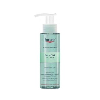 Eucerin ProACNE Solution Cleansing Gel 200ml. เจลล้างหน้า สำหรับผิวมัน แพ้ง่าย และเป็นสิว