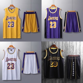 เสื้อกีฬาบาสเก็ตบอล Los Angeles Lakers City Edition LeBron James สําหรับผู้ชาย