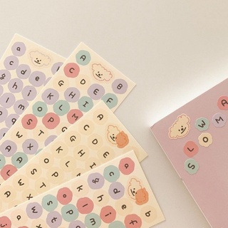 (เก็บโค้ดส่งฟรีหน้าร้าน) สติ๊กเกอร์PVCกันน้ำ ไดคัทDIY สุดน่ารักกก!!STICKER กันน้ำได้ ตัวอักษรa-zส ติกเกอร์ ไดคัท กระดาษ