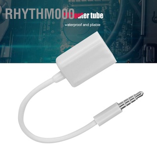 Rhythm000 3.5 มม. Male Plug Jack To Usb Female Aux อะแดปเตอร์แปลงสายเคเบิ้ลเสียง