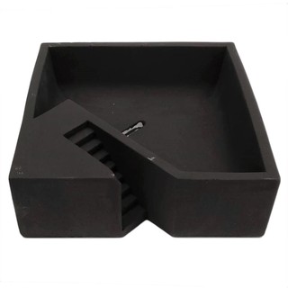 กระถางปูนสี่เหลี่ยมบันไดกลาง บ้านปูนปั้น BPP-24 สีดำ CEMENT ARCHITECTURAL CUBE PLANTER BPP-24 BLACK