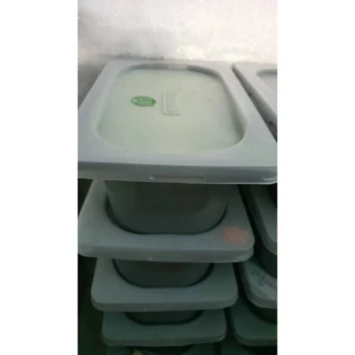 ถาดพลาสติกสำหรับใส่ไอศกรีมขนาด 1/4 พร้อมฝาปิด ทำจากพลาสติก LDPE Food Grade เนื้อเหนียว ทนความเย็น