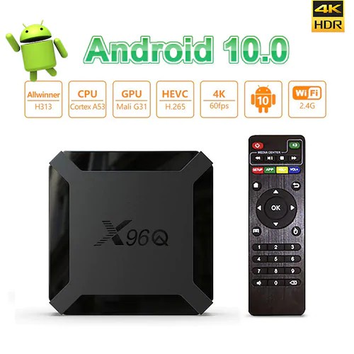 X96Q Android 10 Smart tv box 2020 TvBox Allwinner H313 Quad Core 4K
