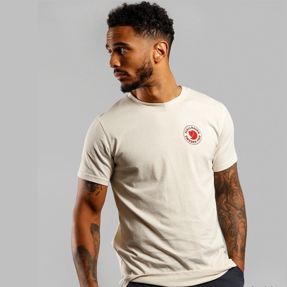 Arctic Fox Fjallraven logoTshirt เสื้อยืดแขนสั้นลําลองสําหรับบุรุษกลางแจ้ง