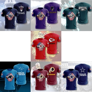 Nfl เสื้อยืดคอสเพลย์แขนสั้นลายรักบี้เทรนด์ Titans Redskins Chopper ฮาโลวีน