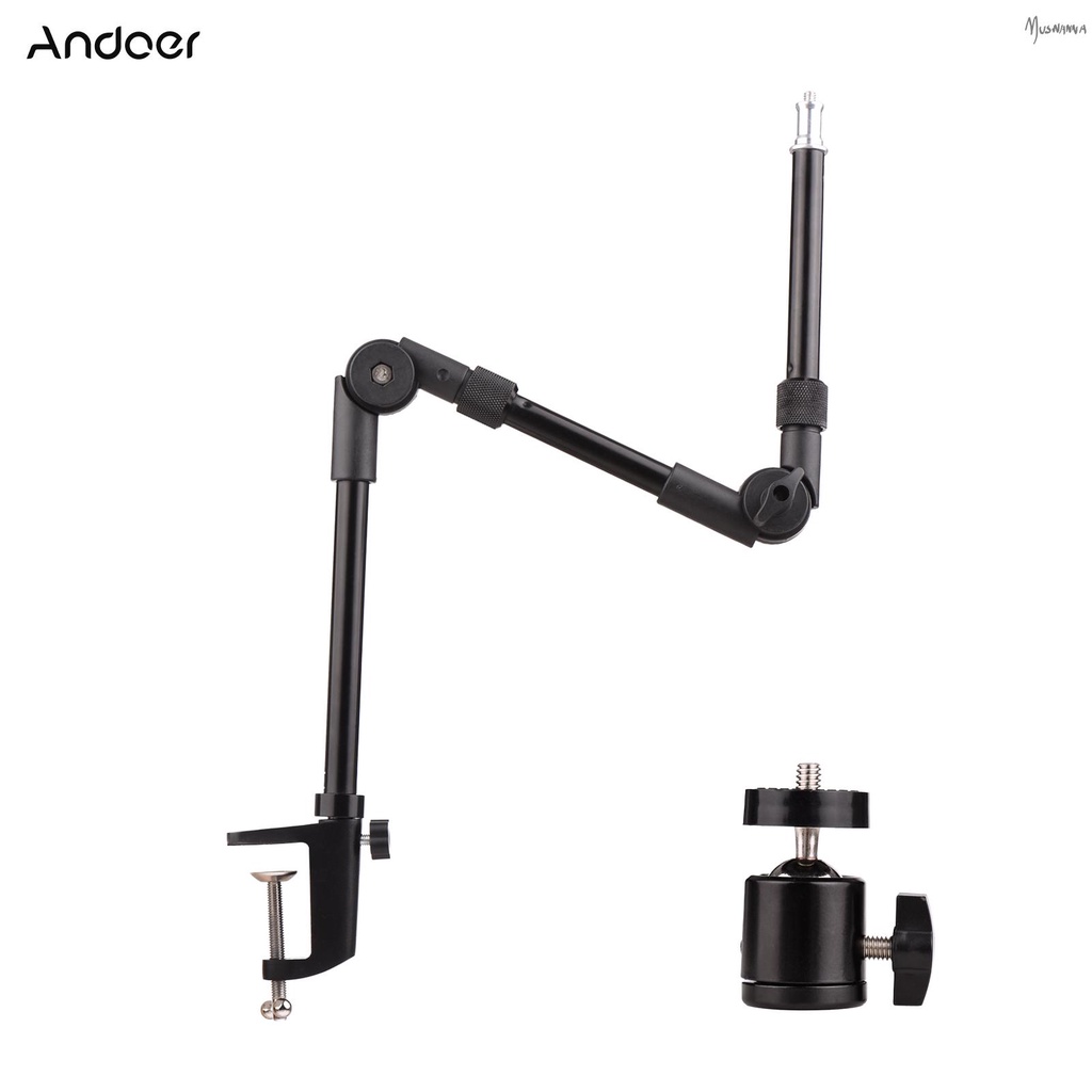 【จัดส่งด่วนในพื้นที่】 Andoer ST-01 อุปกรณ์เมาท์ขาตั้งโลหะ พับได้ พร้อมสกรูหัวบอล 1/4 นิ้ว รับน้ําหนักได้ 3 กก.