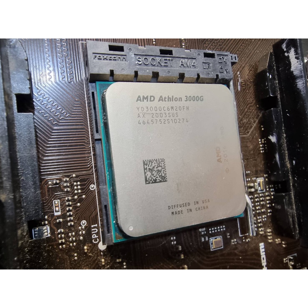 [มือ2] Mainboard+CPU 3000G เมนบอร์ด MSI B450 A PRO MAX, AMD AM4 + AMD Athlon™ 3000G