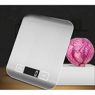 (เครื่องชั่ง 5 กิโล) ผิวหน้าสแตนเลส สวย หรูหรา เครื่องชั่งในครัว Kitchen Scale Digital Scale