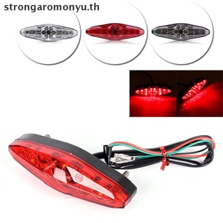 【strongaromonyu】ไฟท้าย ไฟเบรก LED 15 ดวง 12V สําหรับรถมอเตอร์ไซค์ ATV