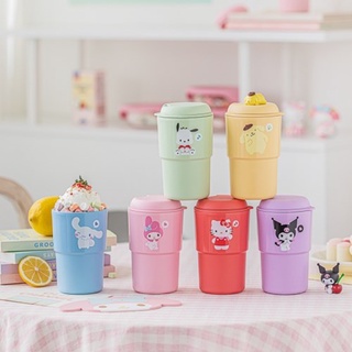 ( พร้อมส่ง ) Sanrio Macaron tumbler 450ml. แก้วน้ำ