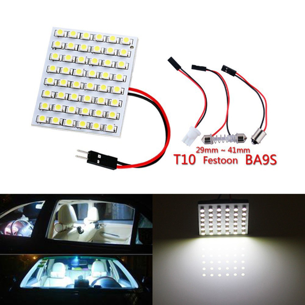48 SMD Warm White แผง led รถ T10 BA9S Festoon โดมภายในโคมไฟ w5w c5w t4w หลอดไฟรถแหล่งกําเนิดแสงที่จอ