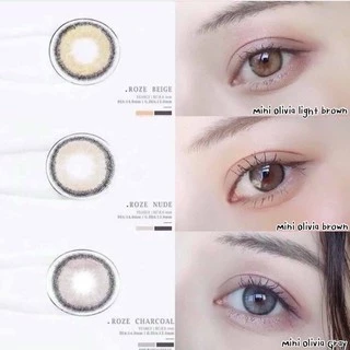 คอนแทคเลนส์ Mini Olivia Brown / Light Brown / Gray (Kitty Kawaii) ขนาดมินิ 🌷 ลายฮิต ขายดีมาก