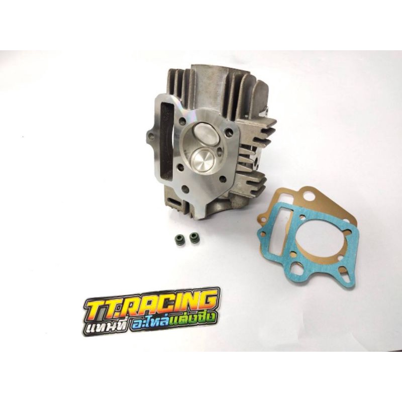 ฝาสูบทำวาล์ว w100/w110 คาบู ลูก53/54/56/57 ฝาสูบเวฟ110คาบู/เวฟ100 ใส่ได้ทุกปี ฝาสูบลูก53-57มิล วาล์ว