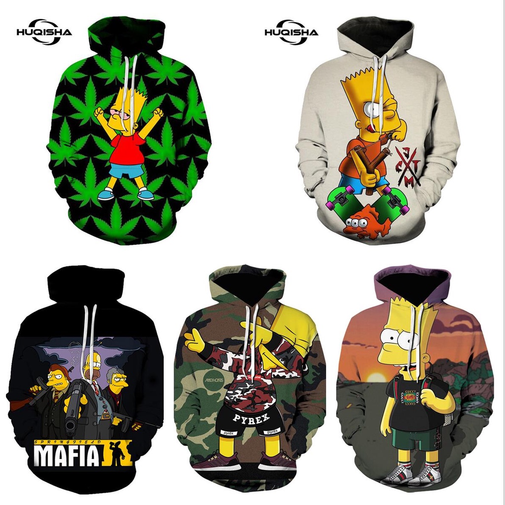 หมวกแฟชั่นลาย Simpson Cartoon แบบ_unisex