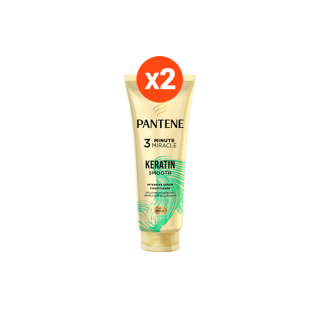 Pantene แพนทีน โปร-วี ทรี มินิท มิราเคิล ครีมนวดผม เคราติน 270 มล. X2 ขวด 3 Minute Miracle Conditioner Keratin Straight